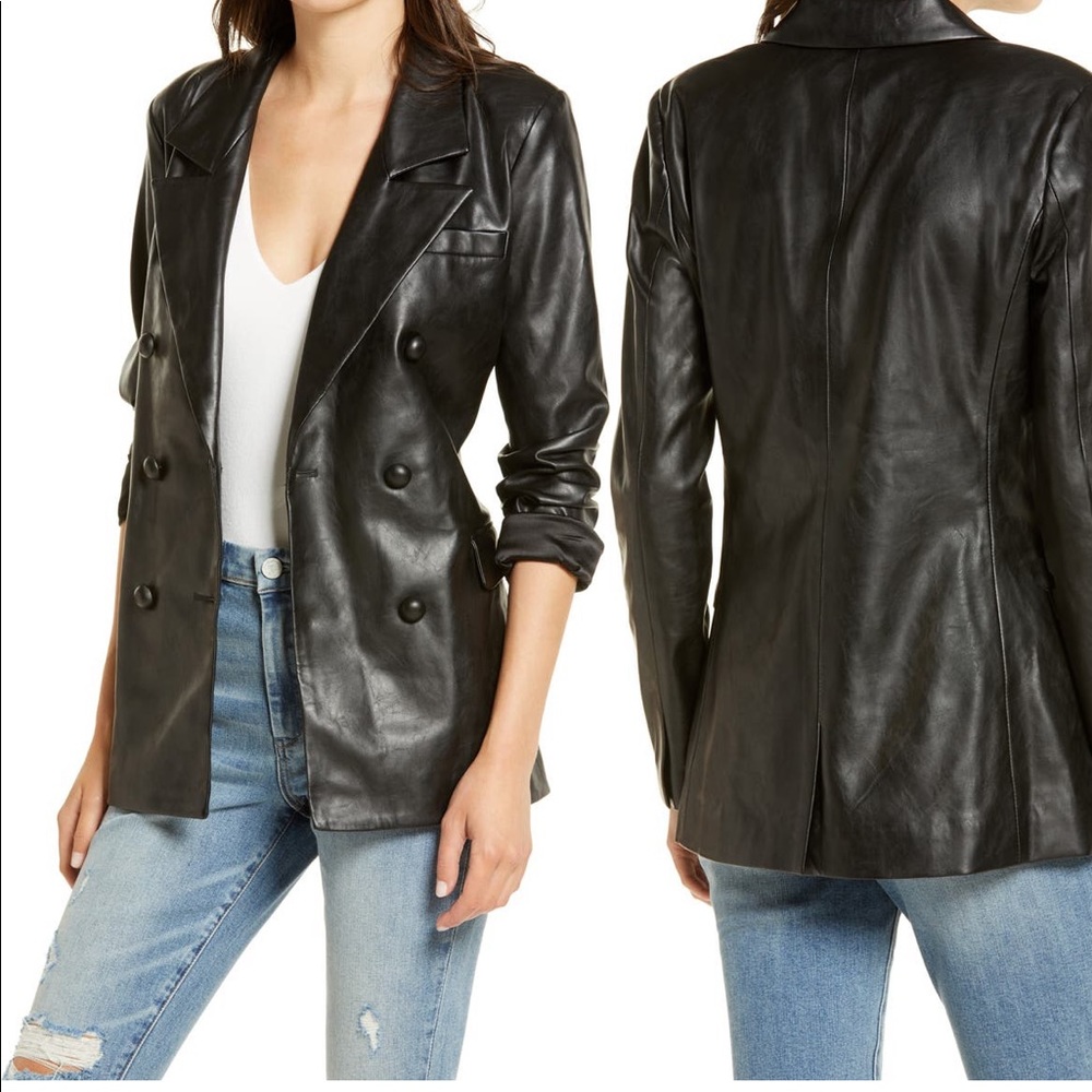 Blank NYC leather blazer